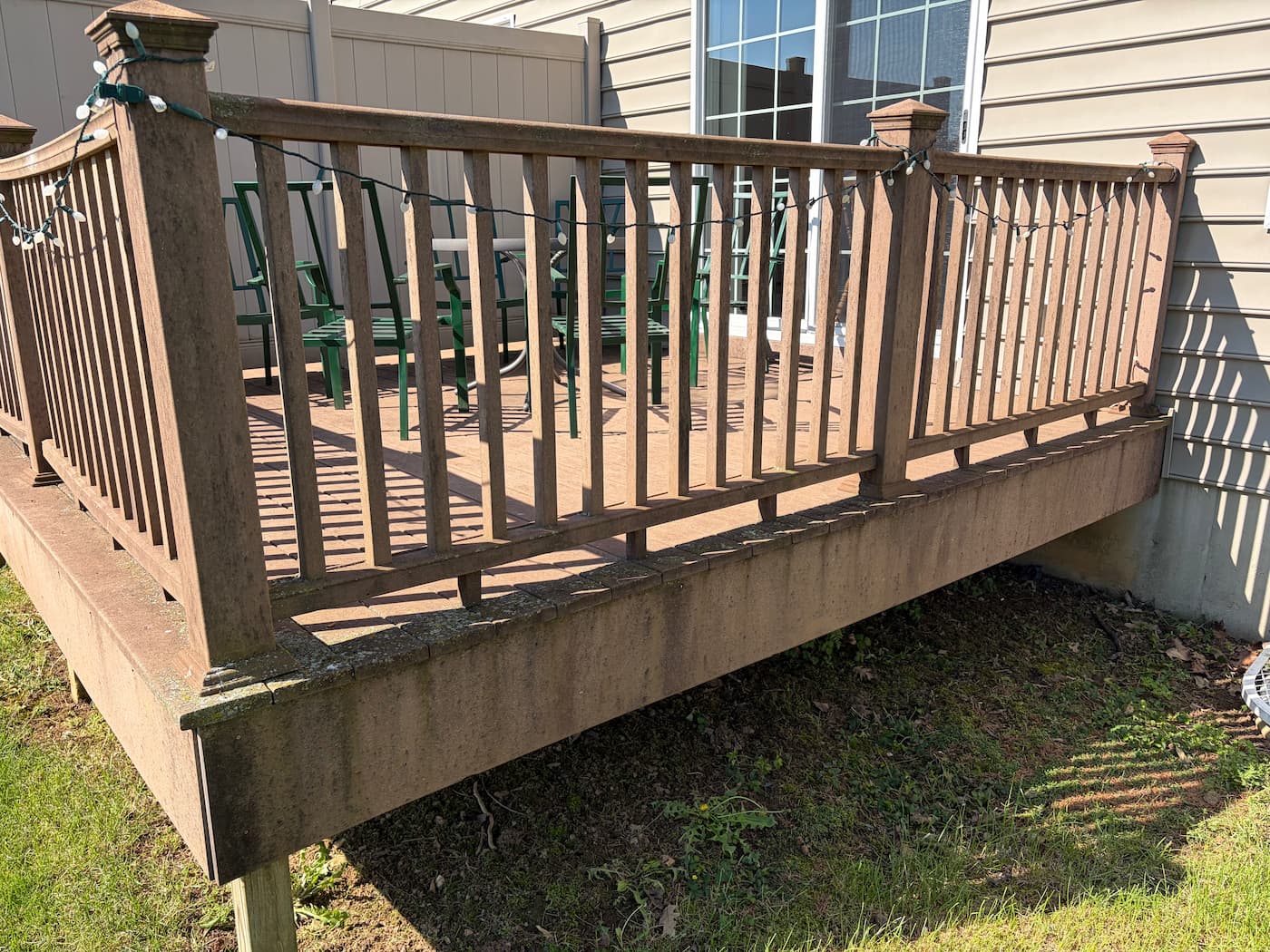 Deck before power washing