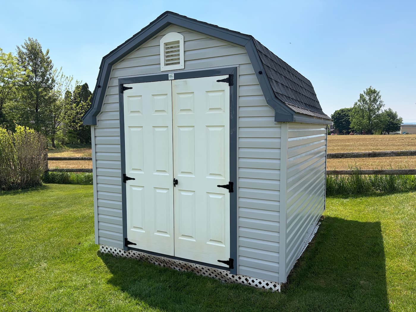 Shed after power washing